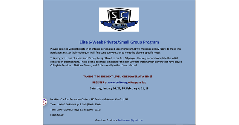 6 Week Elite Technical Program 